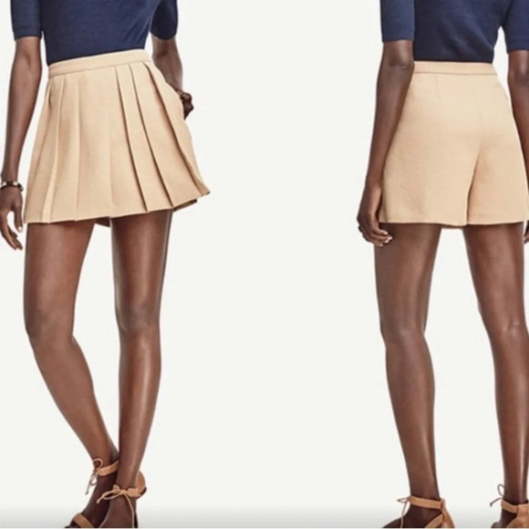 Ann Taylor Pleated Tennis Sand Skort Women's Size 8 - Picture 2 of 10